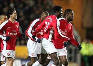 Hull City v Arsenal 2008-9 Collection: Adebayor's First Arsenal Goal: Arsenal Triumph Over Hull City 3-1 (2009)