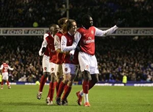 Everton v Arsenal 2007-08 Collection: Adebayor's Hat-Trick: Arsenal's Dominant 4-1 Win Over Everton in the Premier League (December 2007)