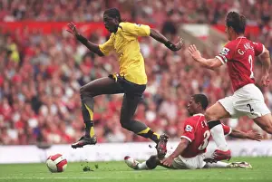 Manchester United V Arsenal 2006-7 Prints: Adebayor's Strike: Manchester United 0-1 Arsenal (Evra vs Adebayor, 2006)