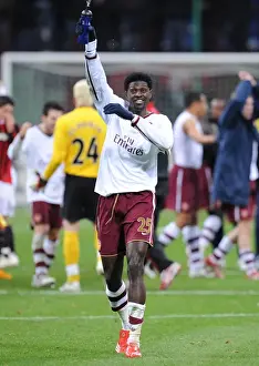 AC Milan V Arsenal 2007-8 Prints: Adebayor's Triumph: Arsenal's 2-0 Victory Over AC Milan in Champions League