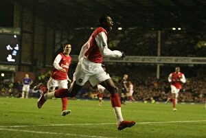 Everton v Arsenal 2007-08 Collection: Adebayor's Triumph: Arsenal's Thrilling 4-1 Victory Over Everton, 2007