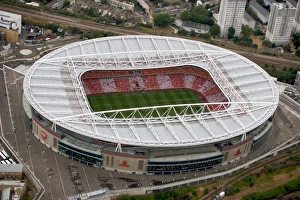 Aerial View of Arsenal vs. Ajax: Bergkamp's Testimonial (2006) - Thrilling Match at Emirates Stadium (Arsenal 2:1 Ajax)
