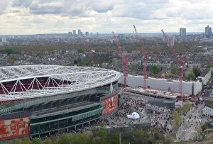 Aerial view of Emirates Stadium. Arsenal v Chelsea, barclays Premier League, Emirates Stadium, Arsenal Football Club