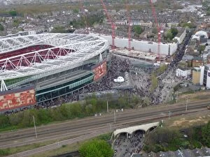 Images Dated 21st April 2012: Aerial view of Emirates Stadium. Arsenal v Chelsea, barclays Premier League