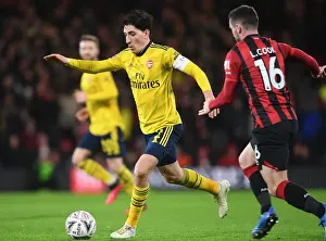 AFC Bournemouth vs. Arsenal FC: Hector Bellerin Clashes with Lewis Cook in FA Cup Fourth Round