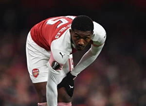 Images Dated 13th December 2018: Ainsley Maitland-Niles in Action for Arsenal against Qarabag in UEFA Europa League