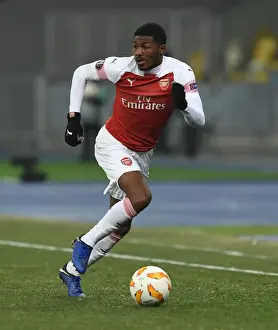 FC Vorskla Poltava V Arsenal 2018-19 Prints: Ainsley Maitland-Niles in Action for Arsenal against Vorskla Poltava in UEFA Europa League