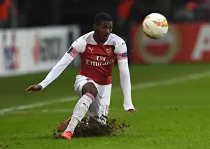 BATE Borisov V Arsenal 2018-19 Prints: Ainsley Maitland-Niles in Action: Arsenal vs BATE Borisov