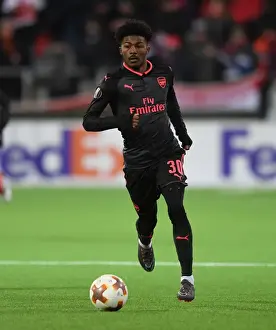 Ostersunds V Arsenal 2017-18 Prints: Ainsley Maitland-Niles in Action: Arsenal vs Ostersunds FK, UEFA Europa League 2018