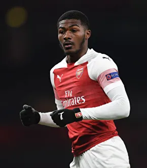 Arsenal V Qarabag 2018-19 Prints: Ainsley Maitland-Niles in Action: Arsenal vs Qarabag, UEFA Europa League (December 2018)