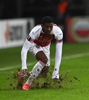 Images Dated 14th February 2019: Ainsley Maitland-Niles in Action: Arsenal's Europa League Battle against BATE Borisov, Belarus 2019