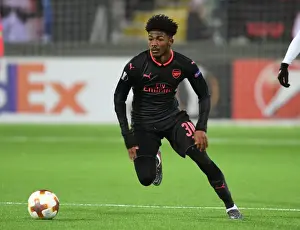 Ostersunds V Arsenal 2017-18 Prints: Ainsley Maitland-Niles in Action: Arsenal's Europa League Triumph over Ostersunds FK