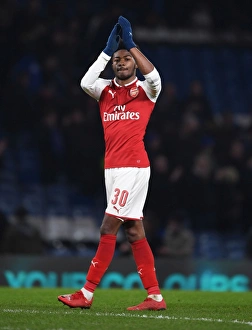 Chelsea V Arsenal - Carabao Cup 1/2 Final 1st Leg 2017-18 Prints: Ainsley Maitland-Niles: Arsenal's Determined Midfielder in Carabao Cup Semi-Final Clash Against Chelsea