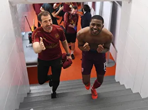 Ainsley Maitland-Niles and Julen Masach: Arsenal's Europa League Semi-Final Victory Celebration (Valencia, 2019)