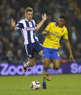 West Bromwich Albion V Arsenal 2013-14 - Capital Cup Prints: Akpom vs. Morrison