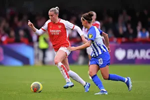Alessia Russo Faces Off Against Julia Zigiotti Olme: Brighton & Hove Albion vs. Arsenal FC, Barclays Women's Super League (2023-24)