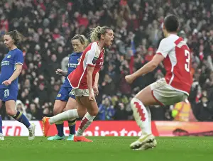 Arsenal Women V Chelsea Women 2023-24 Prints: Alessia Russo's Brace: Arsenal Women Topple Chelsea Women in Super League Showdown at Emirates Stadium