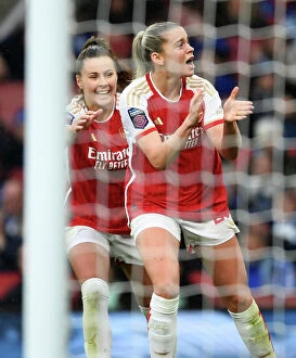 Arsenal Women v Chelsea Women 2023-24 Collection: Alessia Russo's Dramatic Hat-Trick: Arsenal Women's Triumph Over Chelsea Women at Emirates Stadium