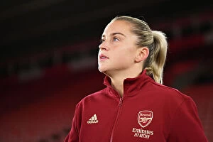 Images Dated 24th November 2023: Alessia Russo's Pre-Match Focus: Southampton Women vs. Arsenal Women - FA WSL Cup 2023-24