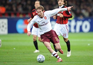 AC Milan V Arsenal 2007-8 Prints: Alex Hleb (Arsenal)