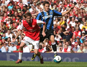 Hleb Alexander Collection: Alex Hleb (Arsenal) Attila Filkor (Inter)