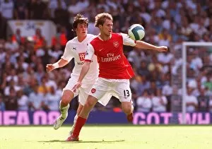 Images Dated 17th September 2007: Alex Hleb (Arsenal) Gareth Bale (Tottenham)
