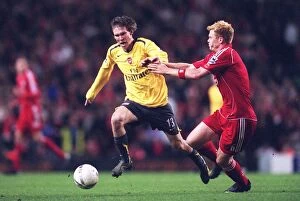 Liverpool v Arsenal FA Cup 2006-7 Collection: Alex Hleb (Arsenal) John Arne Riise (Liverpool) Liverpool 1: 3 Arsenal