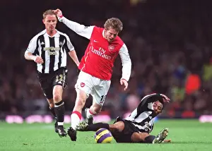Alex Hleb (Arsenal) Nicky Butt and Nolberto Solano (Newcastle)