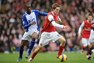 Images Dated 24th February 2008: Alex Hleb (Arsenal) Olivier Kapo (Birmingham City)