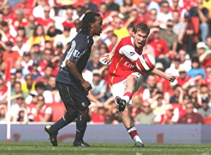 Hleb Alexander Collection: Alex Hleb (Arsenal) Ricardo Gardner (Bolton)