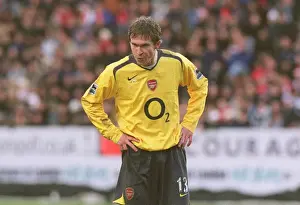 Charlton Ath V Arsenal 2005-6 Prints: Alex Hleb (Arsenal) spits. Charlton Athletic 0: 1 Arsenal. FA Premiership