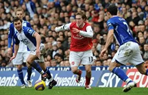 Images Dated 24th February 2008: Alex Hleb (Arsenal) Stephen Kelly and Damian Johnson (Birmingham City)