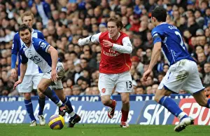 Birmingham City V Arsenal 2007-8 Prints: Alex Hleb (Arsenal) Stephen Kelly and Damian Johnson (Birmingham City)