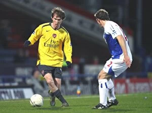 Images Dated 1st March 2007: Alex Hleb (Arsenal) Stephen Warnock (Blackburn)