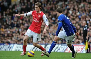 Birmingham City V Arsenal 2007-8 Prints: Alex Hleb (Arsenal) Stuart Parnaby (Birmingham City)