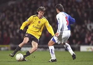 Images Dated 1st March 2007: Alex Hleb (Arsenal) Tugay (Blackburn)