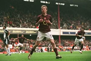 Images Dated 17th April 2006: Alex Hleb celebrates scoring Arsenals 1st goal. Arsenal v West Bromwich Albion