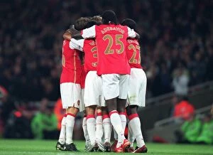 Alex Hleb celebrates scoring Arsenals 4th goal with his team mates