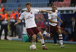 Steaua Bucharest v Arsenal 2007-08 Collection: Alex Hleb and Gael Clichy (Arsenal)