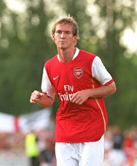 Images Dated 7th August 2006: Alex Hleb in Pre-Season Action for Arsenal at Schwadorf, Austria, 2006