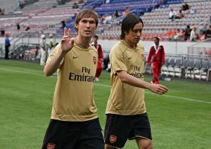 Hleb Alexander Collection: Alex Hleb and Tomas Rosicky (Arsenal)