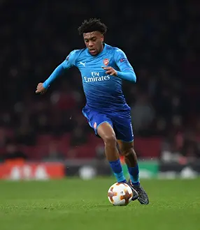 Arsenal V Östersunds FK 2017-18 Prints: Alex Iwobi in Action for Arsenal against Östersunds FK in UEFA Europa League