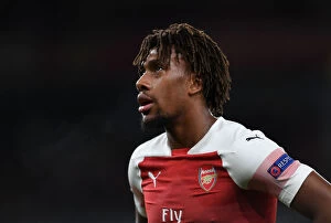 Images Dated 8th November 2018: Alex Iwobi in Action for Arsenal against Sporting CP, UEFA Europa League 2018-19