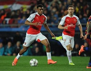 Barcelona V Arsenal 2015-16 Prints: Alex Iwobi in Action: Arsenal vs Barcelona, Champions League 2015-16