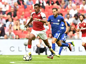 Arsenal V Chelsea - FA Community Shield 2017-18 Prints: Alex Iwobi in Action: Arsenal vs. Chelsea - FA Community Shield 2017-18