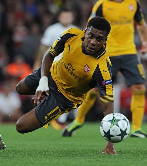 Arsenal V FC Basel 2016-17 Prints: Alex Iwobi in Action: Arsenal vs. FC Basel, UEFA Champions League 2016-17