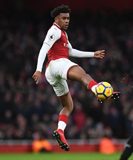Arsenal V Newcastle United 2017-18 Prints: Alex Iwobi in Action: Arsenal vs. Newcastle United, Premier League 2017-18