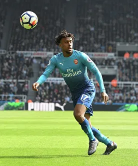 Newcastle United V Arsenal 2017-18 Prints: Alex Iwobi in Action: Arsenal vs Newcastle United, Premier League 2017-18