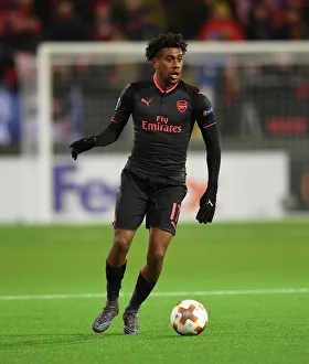 Ostersunds V Arsenal 2017-18 Prints: Alex Iwobi in Action: Arsenal vs Ostersunds FK, UEFA Europa League 2018