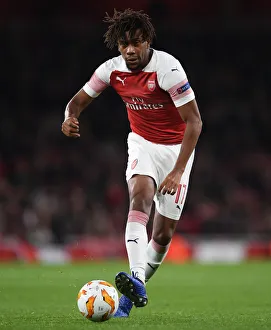 Arsenal V Sporting Clube De Portugal 2018-19 Prints: Alex Iwobi in Action: Arsenal vs Sporting CP, UEFA Europa League 2018-19